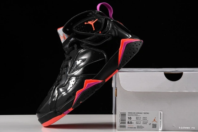 Rep Jordan Black 7 Air 313358-006 Patent Retro 0807